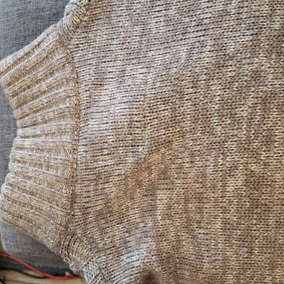 Amongst Others Marled Gray Mock Neck Henley Button Front Pullover Sweater SZ S - Picture 3 of 9